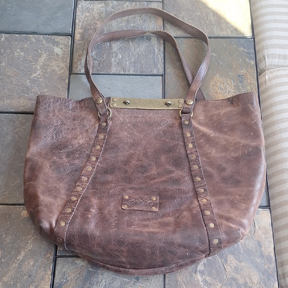 Brown Leather Tote Bag